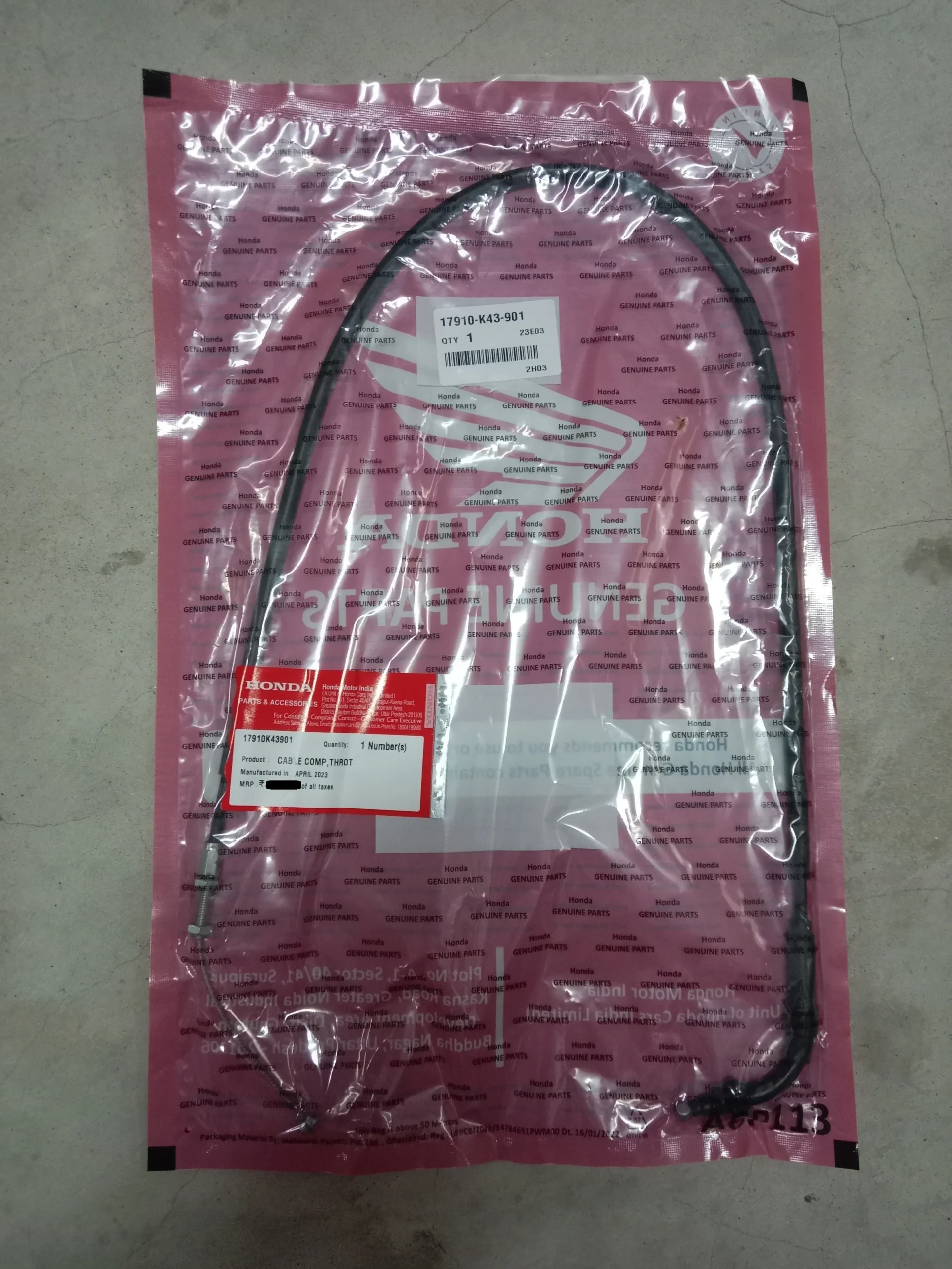 ACCELERATOR CABLE HORNET