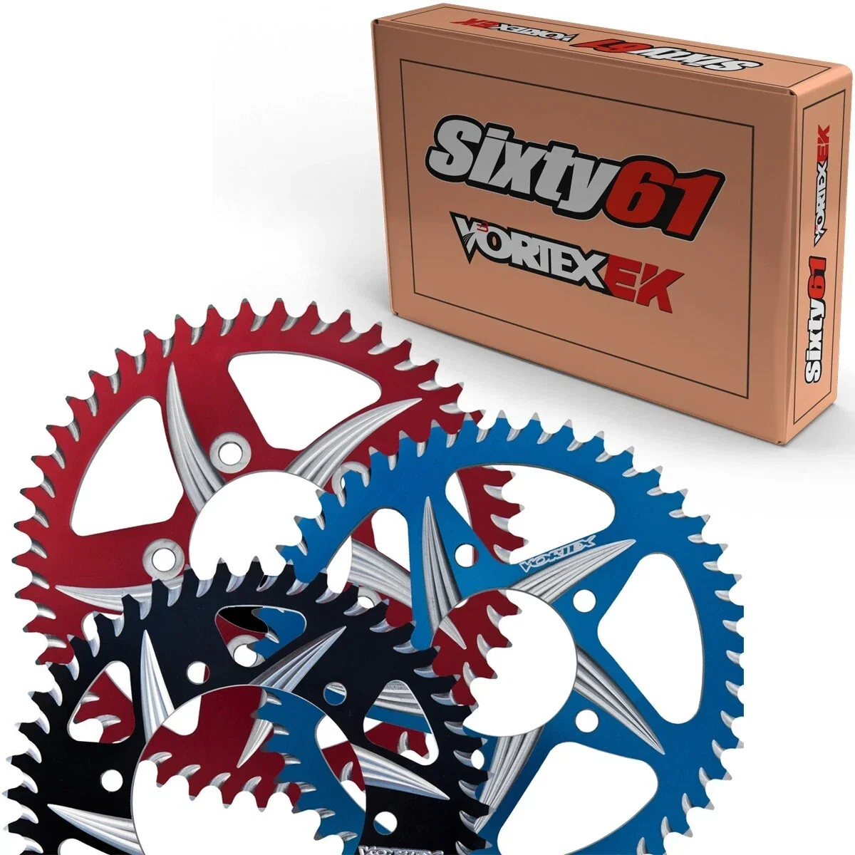 MERV Rear Sprocket GSXR Dart Silver & Red
