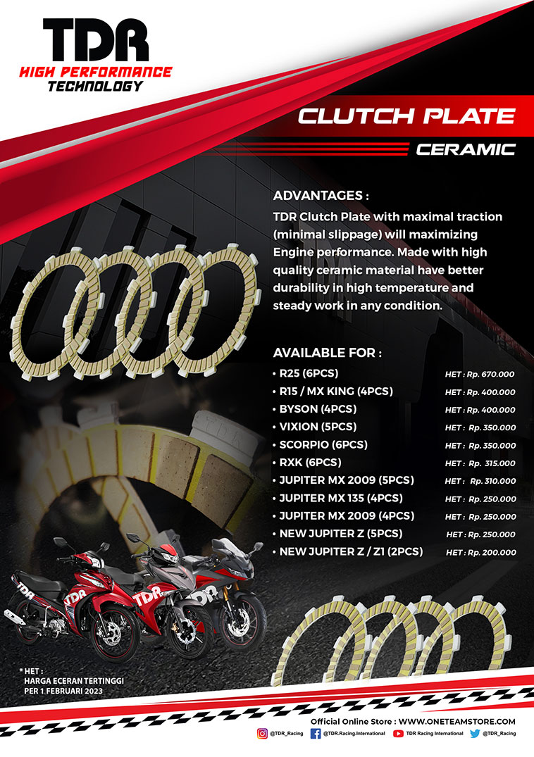 TDR Clutch Plate R15 V3